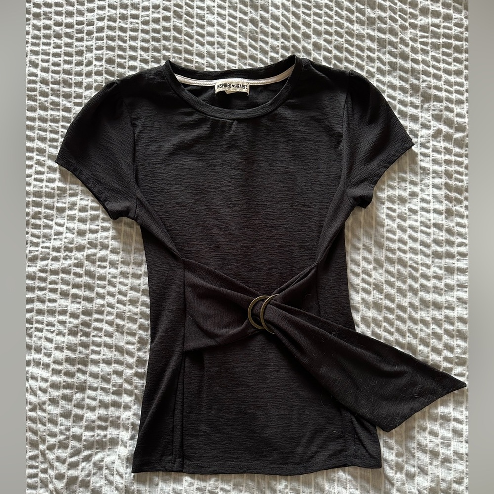 Black inspired hearts blouse size small